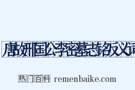 唐故邢国公李密墓志铭反义词是什么意思的图片